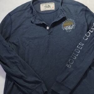Techstyles Boulder Colorado Navy Long Sleeve Shirt